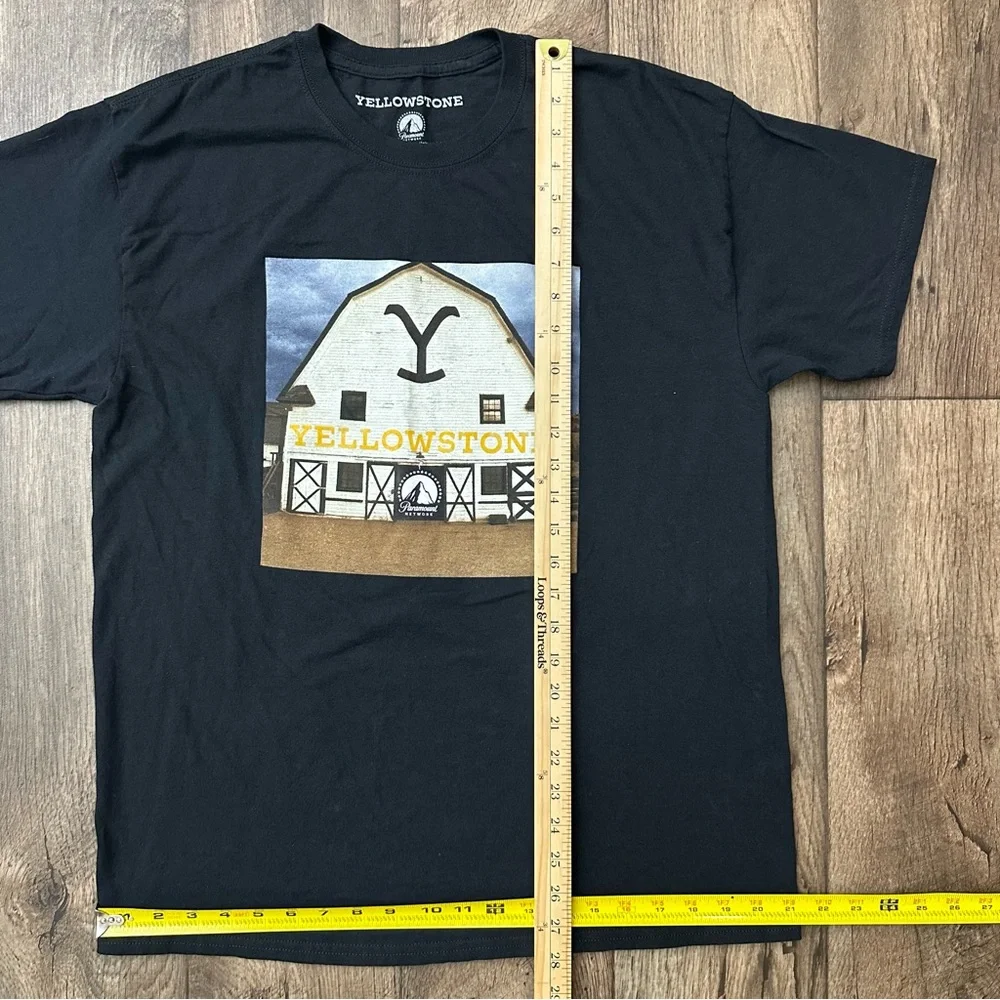Yellowstone White Barn 100% Cotton T-Shirt Men’s Size L Black